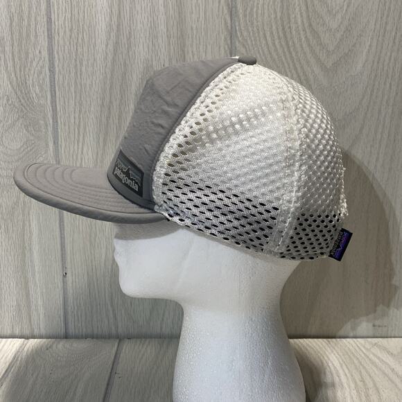 Patagonia Hat Cap Strap Back Gray Mesh Foam Aerobill Running Trucker Hike Mens - Picture 2 of 8